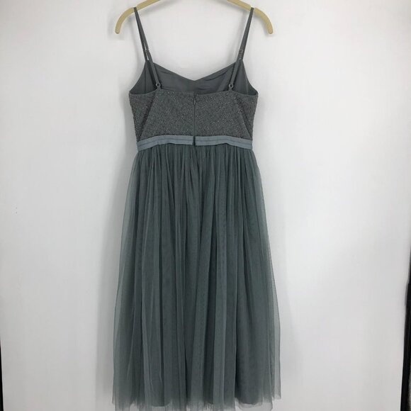 Needle & Thread Blue tinted Grey Coppelia Embellished Ballet Tulle Midi Dress 2 - Picture 4 of 16